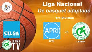 APRI vs CEDIMA  Basquet Adaptado 1ra División [upl. by Helbonna]