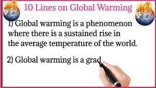 10 Lines on Global Warming  Essay on Global Warming  essay globalwarming [upl. by Dusa451]