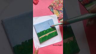 Canvas painting with acrylic colour and paper \\ creative art art painting satisfying shorts [upl. by Brianna]