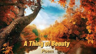 A Thing of Beauty poem visualisation TN 8th STD [upl. by Ahsikym89]