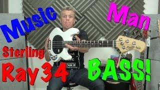 Music Man Sting Ray Sterling Ray 34 DemoReview [upl. by Enajiram]