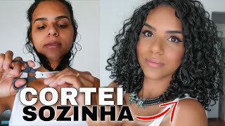 CORTEI MEU CABELO EM CAMADAS  TRANSIÇÃO CAPILAR  BIG CHOP [upl. by Mick439]