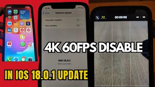 IPHONE 12 4K 60Fps Is DISABLE In IOS 1801 Update how tho fix it very easily guys 🔥 [upl. by Muhammad]