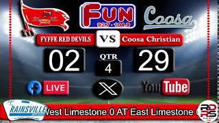 Fyffe High School vs Coosa Christian  092724  FUN 927 FM HD2 and RDRSs LIVE Radio Broadcast [upl. by Aneekal203]