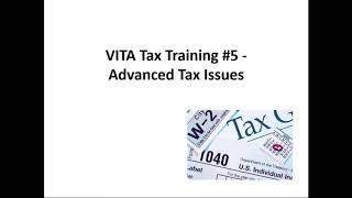 2019 VITA Training 5 Advanced Topics [upl. by Dorothi]