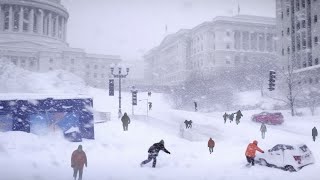 Sofia Bulgaria is Freezing Heavy snow buries cars and roads in Pernik [upl. by Aimik184]