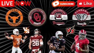 Alabama vs South Carolina and Texas vs Oklahoma LIVE ALL DAY COLLEGE FOOTBALL [upl. by Zilevi]