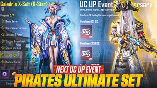 Bgmi Next Uc Up Event Release Date  Pirate Ultimate Set Luckyspin  Galadria Xsuit 1 To 7 Star Spin [upl. by Hansiain]