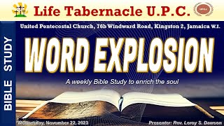 Life Tabernacle UPC Bible Study November 22 2023 quotRev Leroy S Dawsonquot [upl. by Agnimod379]