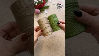 EASY Christmas Craft with jute rope🎄 diy crafts christmas ornaments tutorial howto idea fyp [upl. by Brina964]