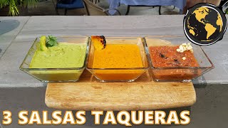 3 Salsas Taqueras con Discada Norteña  Cocina Universal [upl. by Enaed]