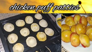 chicken patties Ki recipe chicken puff patties Ki recipe with zuhra cooking channel [upl. by Murton]