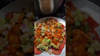 Tostilocos de ceviche con pescado y camaron botana munchies [upl. by Eilarol380]