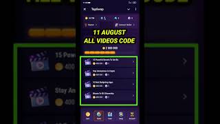 TapSwap Code Today  11 August TapSwap All Mission Code  TapSwap Today All Video Code [upl. by Gisele]