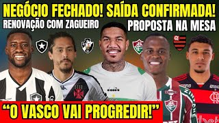 NEGÓCIO FECHADO E SAÍDA CONFIRMADA NO VASCO BASTOS RENOVANDO COM O BOTAFOGO PROPOSTA MA MESA E [upl. by Oneal101]