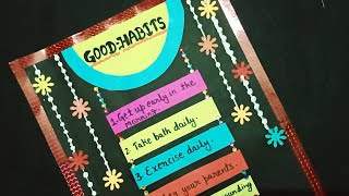 Good habits chart Good habits project  Good habits tlm classroom decoration ideas TLM for school [upl. by Siurad]