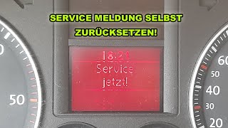 VW SERVICE MELDUNG SELBST ZURÜCKSETZEN PER TASTENKOMBINATION  TUTORIAL  GOLF 5  FACTOREM [upl. by Oijile]