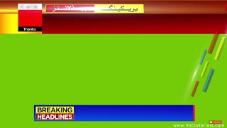 Breaking News Green Screen  3D News Headlines After Effects [upl. by Ellehcin]