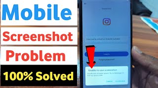 Unable to use screenshot problem solve  Mobile screenshot problem solution [upl. by Neelon]