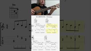 Holiday Guitar Chords  Scorpions [upl. by Atinwahs280]