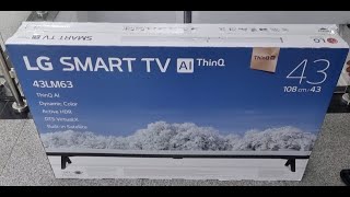 LG LM6300 Series 43 inch FHD LED Smart TV UNBOXING [upl. by Leela970]