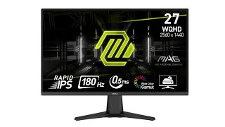 MSI MAG 275QF monitor with 27inch 2K 180Hz Rapid IPS panel unveiled in China for 899 yuan 124 [upl. by Dirgni]