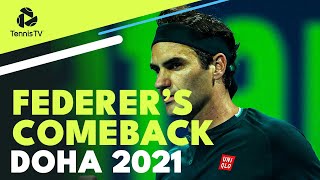 When Federer Returned To Tennis ✨ Roger Federer vs Dan Evans  Doha 2021 Extended Highlights [upl. by Countess718]