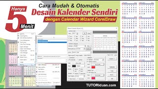 Cara Mudah Otomatis Desain Kalender Sendiri Setiap Tahunnya di CorelDraw Hanya 5 Menit [upl. by Darleen]