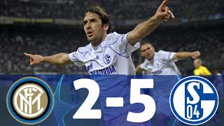 Inter Milan vs Schalke04 25 20102011 UCL Highlights [upl. by Naik]