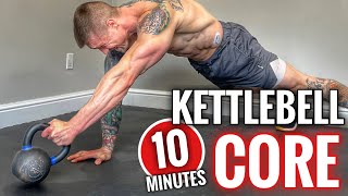 10 Minute Kettlebell Core Workout  Follow Along [upl. by Annert]