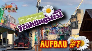 Stuttgarter Frühlingsfest 2023  Aufbau 7 542023  Clip by CoolKirmes [upl. by Whallon]