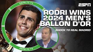 Rodri wins 2024 Mens Ballon dOr 🏆 FULL REACTION  Debating Real Madrids behavior 👀  ESPN FC [upl. by Koller]