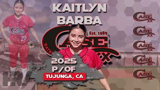 2025 Kaitlyn Barba Pitcher and Outfielder Softball Recruiting Skills Video [upl. by Portugal824]