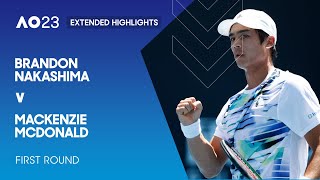 Brandon Nakashima v Mackenzie McDonald Extended Highlights  Australian Open 2023 First Round [upl. by Rabiah295]