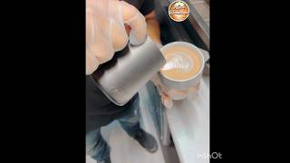 Cafe Latte Makes  Use Heart Coffee Recipe  Cofeemake  Cafe latte [upl. by Nywrad236]