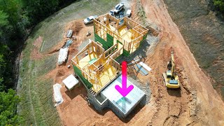 Construction of a MEGA sized Modern Home PT 37 [upl. by Ihcur]