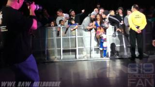 2012  WWE RAW WORLD TOUR LAYLA  ROSA MENDES ENTRANCES Melbourne Australia [upl. by Edualc]