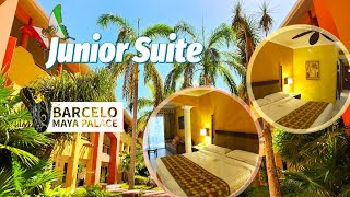 All Inclusive Junior Suite Tour Barcelo Maya Palace Hotel Riviera Maya Mexico [upl. by Adnov]