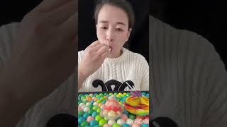 Decompressive food voicecontrolled chewing sound Chewing wax candy [upl. by Nothgierc]