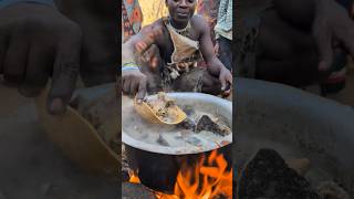 What a delicious Soup Hadza Makes for todays lunch See how this people cooks food hadzabetribe [upl. by Lertnek]