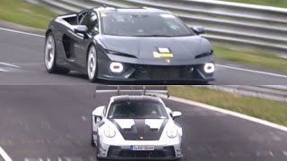 Lamborghini Temerario amp 992 GT3 RS MR Testing at the Nürburgring NORDSCHLEIFE [upl. by Kloman871]