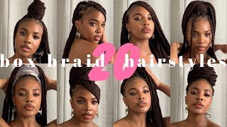 20 Ways To Style Box Braids 💗  Kashia Jabre [upl. by Fiona]