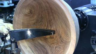 Turning a Large Walnut Bowl in HD  Woodturning  40 Min Howto Video [upl. by Wieren592]