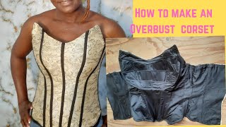 OVERBUST CORSET WITH SCOOP NECK  HOW to make an overbust corset [upl. by Ahsiener]