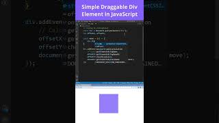 Create A Draggable Div Element in JavaScript [upl. by Grega]