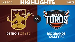 412023  Detroit City FC vs Rio Grande Valley FC  Game Highlights [upl. by Judie]