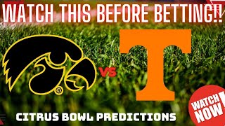 Citrus Bowl Betting Preview  Iowa Hawkeyes vs Tennessee Volunteers Prediction and Picks [upl. by Ebeohp812]