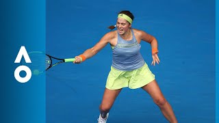 Jelena Ostapenko v Francesca Schiavone match highlights 1R  Australian Open 2018 [upl. by Anaujit777]