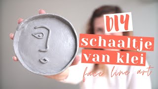 DIY KLEI schaaltje met abstract gezichtje Creatief met Vtwonen en de Action [upl. by Karalynn]