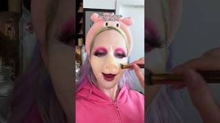 miss piggy halloween transformation chaos with sam stjohn 🐽🫣 can we save this makeup halloween [upl. by Oicanata]